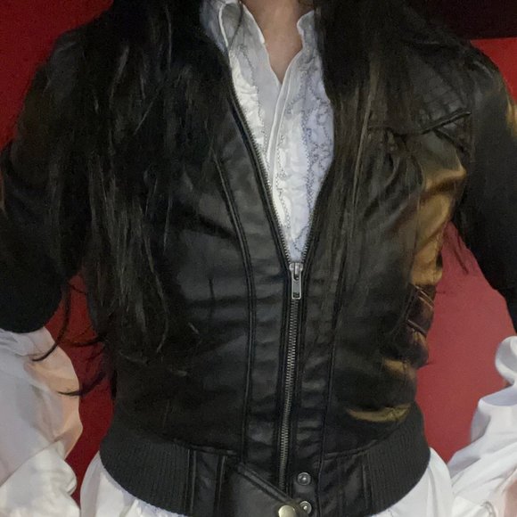 Rocker babe short sleeved pleather jacket S - Picture 8 of 8